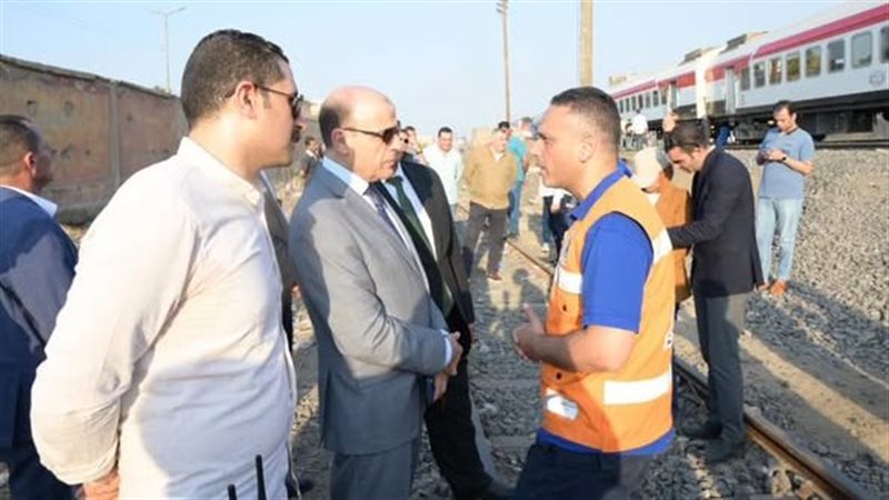 محافظ الغربية مكان حادث القطار 