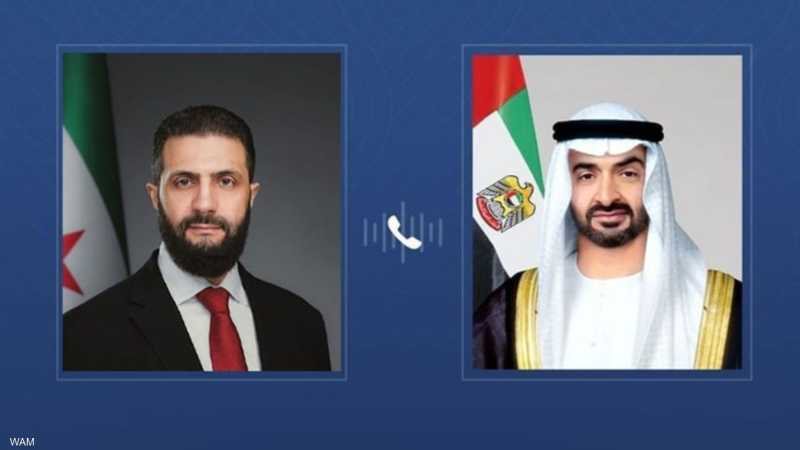 رئيس دولة الإمارات ونظيره السوري 