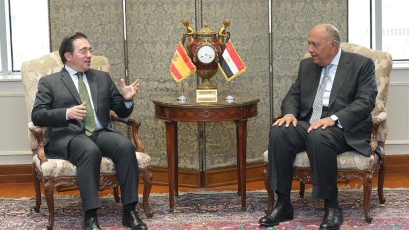 وزراء خارجية مصر وإسبانيا