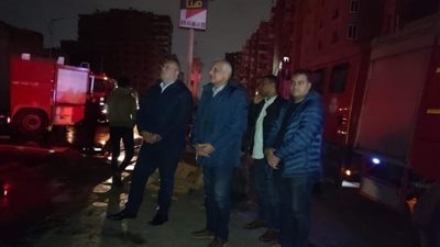 محافظ الجيزة ينتقل لموقع حريق استوديو الأهرام بالعمرانية