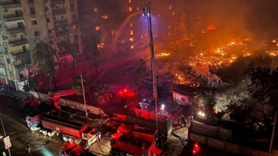 السيطرة على حريق استوديو الأهرام وإجراء عمليات التبريد