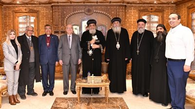 البابا تواضروس يستقبل الأمين العام لمجلس كنائس الشرق الأوسط