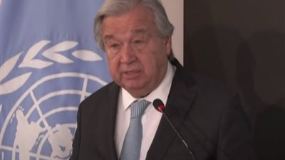 جوتيريش: مصر أحد الأقطاب العالمية للسلام، ونطالب بوقف إطلاق النار في غزة