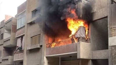 إصابة سيدة في حريق داخل شقة سكنية بأبو النمرس بالجيزة