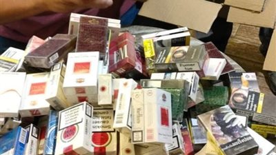 ضبط 36.500 علبة سجائر مجهولة المصدر خلال حملة أمنية بالقاهرة