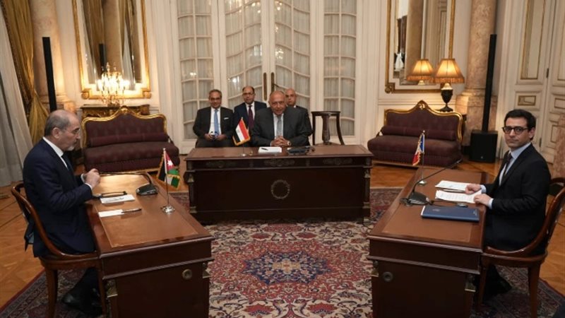 وزراء خارجية مصر وفرنسا والأردن