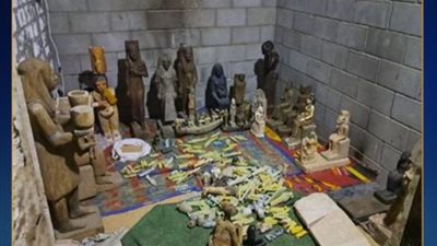 سقوط عصابة للتنقيب عن الآثار في منطقة كرداسة بحوزتهم  319 تمثالا