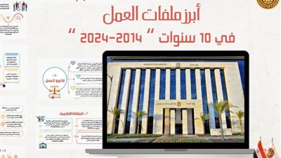 وزارة العمل تُصدر تقريرًا عن التشغيل في 10 سنوات، البطالة تتراجع من 13% لـ6.9%