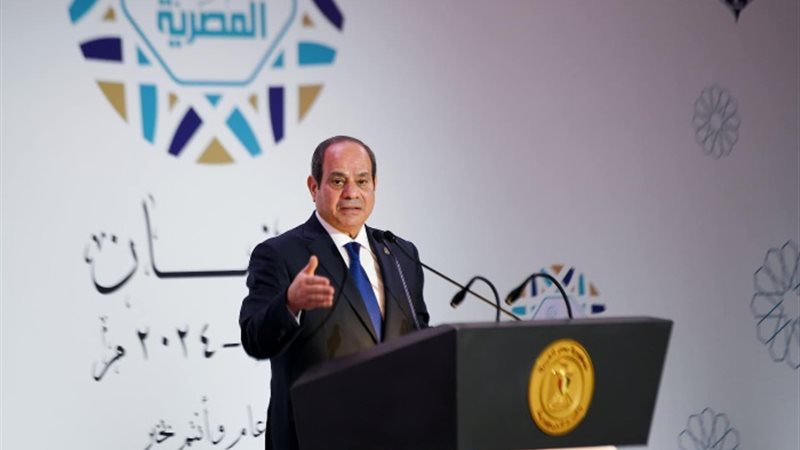 الرئيس السيسي خلال احتفال الأسرة المصرية
