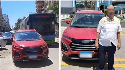 ركن العربية فى نص الشارع  ونزل يشترى مستلزماته.. ضبط قائد سيارة بالإسكندرية