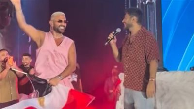 تامر حسني وأحمد سعد يشعلان احتفالية تكريم منتخب مصر في الساحل الشمالي