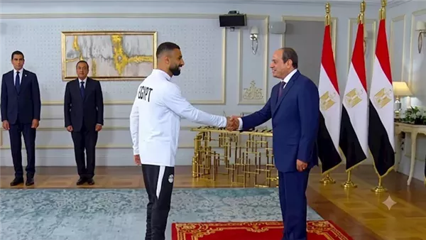 محمد صلاح والرئيس السيسي