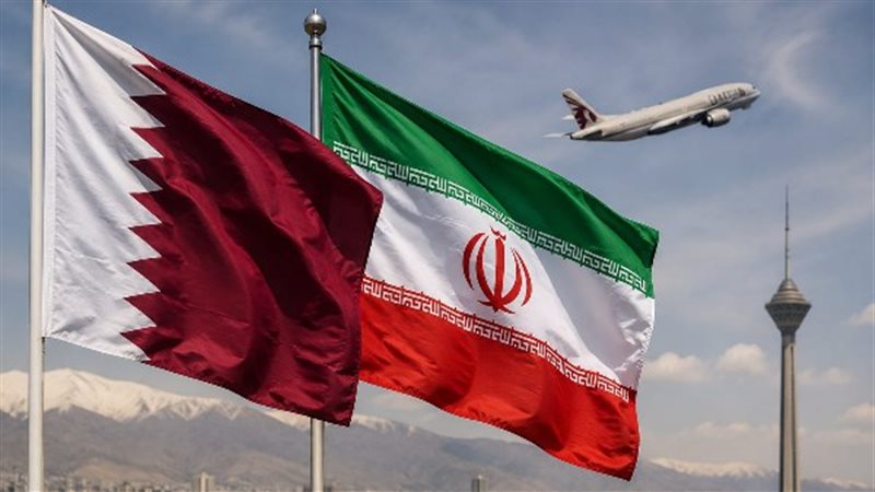 علم قطر وإيران 
