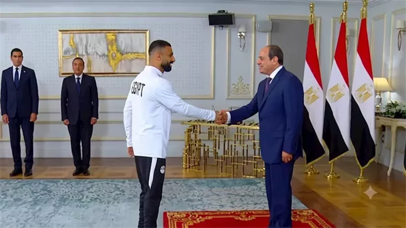 محمد صلاح والرئيس السيسي