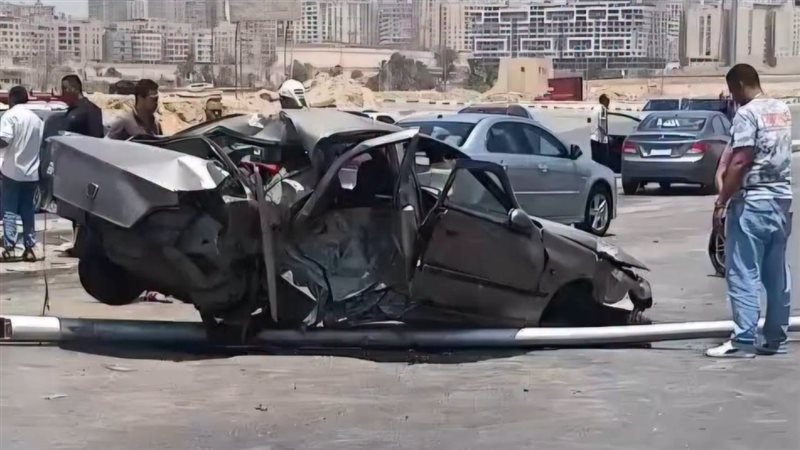 اثار الحادث 