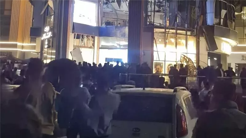 حريق مول دمياط الجديدة 