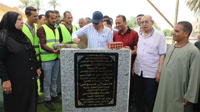 محافظ المنيا يضع حجر أساس كوبري بني مهدي بتكلفة 52.5 مليون جنيه