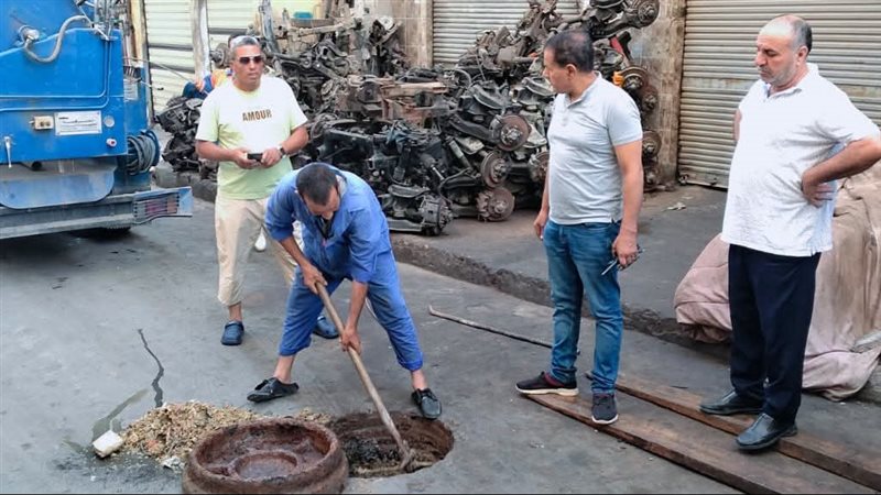 تطهير شبكة الصرف الصحي 