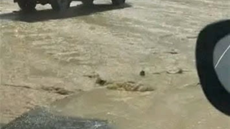 انفجار خط مياه رئيسي بشارع التسعين الجنوبي