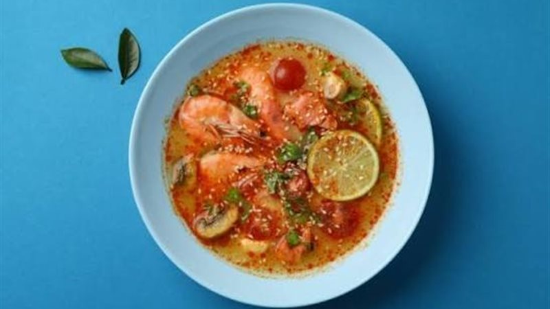 شوربة الجمبري بالليمون