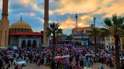 عيد الفطر 2024، ساحات دمياط تمتلئ بالمصلين وسط أجواء من الفرحة