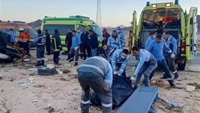 وفاة شخص وإصابة 16 فى حادث تصادم بالمنيا