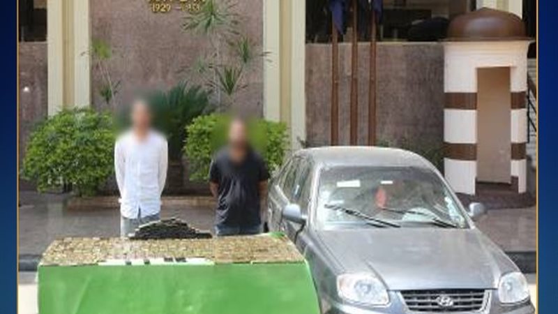 المتهمين والمضبوطات