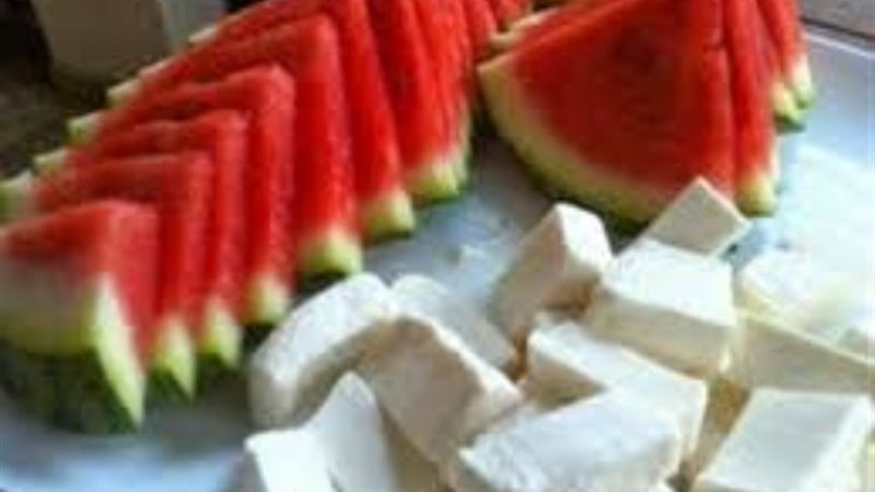 الجبنة والبطيخ