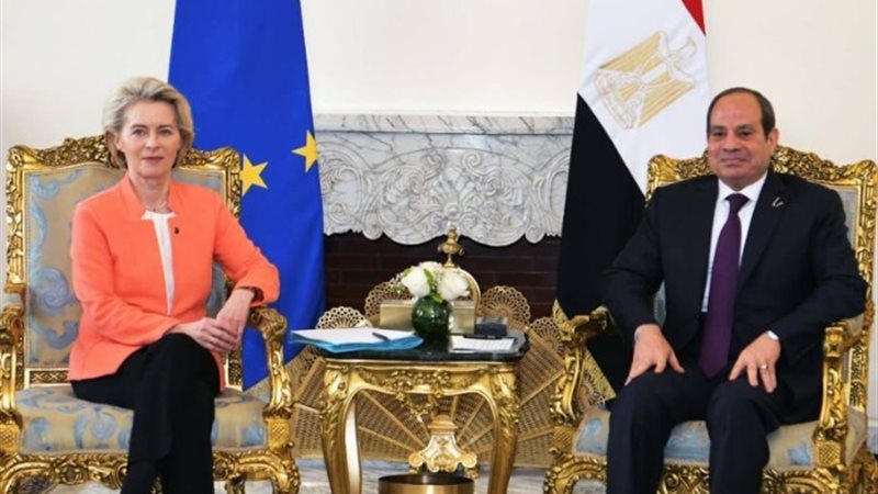 أرشيفية_ الرئيس السيسي مع ممثلة الاتحاد الأوروبي
