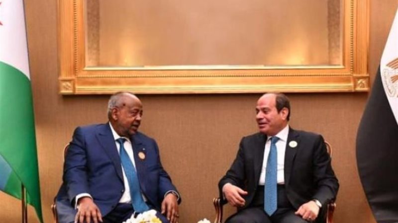 الرئيس عبد الفتاح السيسي اليوم الرئيس الجيبوتي إسماعيل عمر 