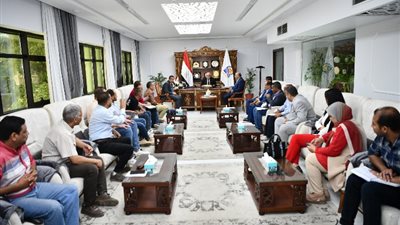 كهرباء قنا تبحث شكوى مصنع الحديد بمكتب المحافظ
