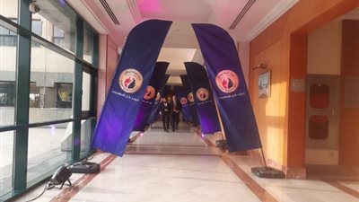 الصور الأولى لتجهيزات ندوة «حماة وطن» لإبراز جهود مصر في دعم فلسطين