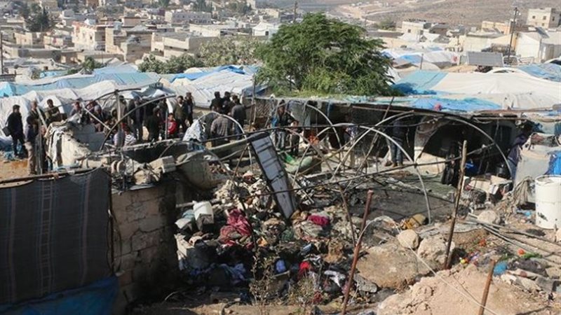 مخيمات النازحين في رفح الفلسطينية