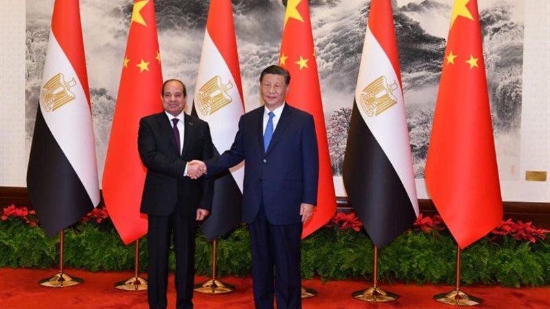 الرئيس السيسي ونظيره الصيني - أرشيفية