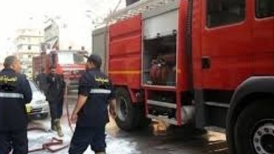حريق شارع الهرم، الحماية المدنية تدفع بـ6 سيارات إطفاء للسيطرة على النيران