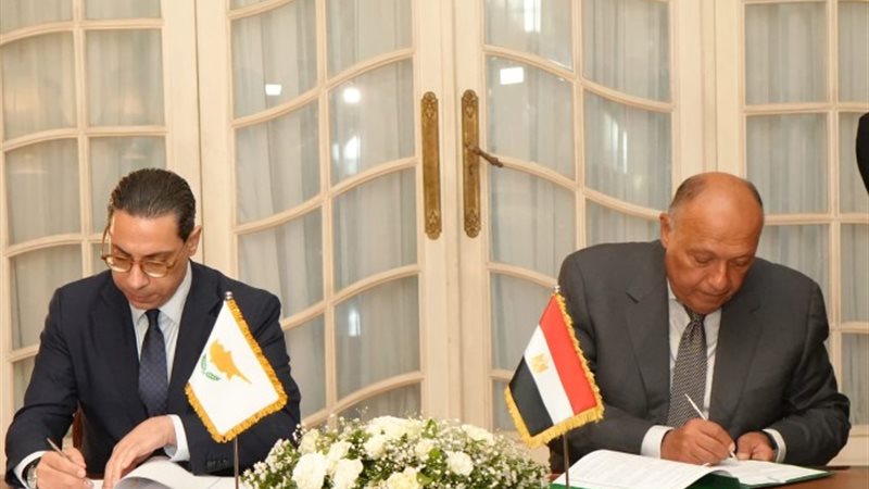 وزيرا الخارجية المصري والقبرصي