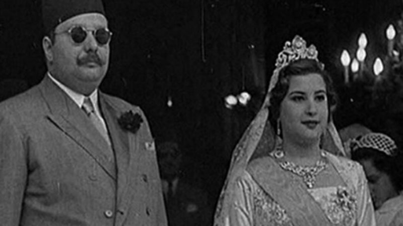 الملك فاروق مع الملكة ناريمان