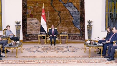 الرئيس السيسي يستقبل رئيسة بنك التنمية الجديد