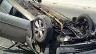 مصرع شخص وإصابة آخرين فى انقلاب سيارتين بالغربية