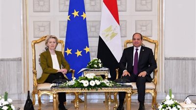 الرئيس السيسي يستقبل رئيسة المفوضية الأوروبية