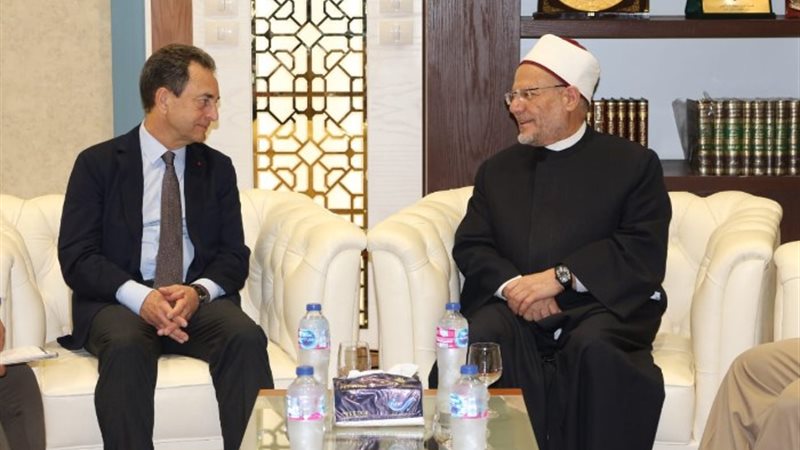 مفتي الجمهورية يستقبل سفير فرنسا
