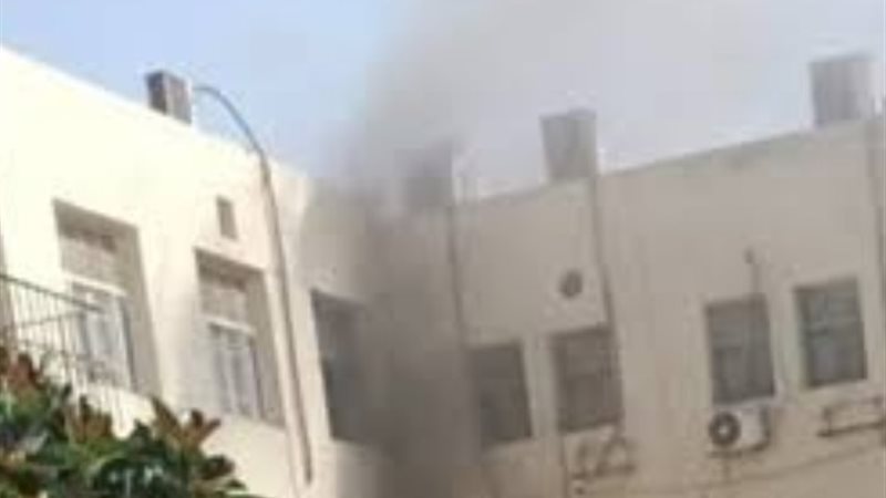حريق ملحق الدراسات العليا