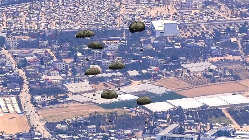 إسقاط المساعدات جوا
